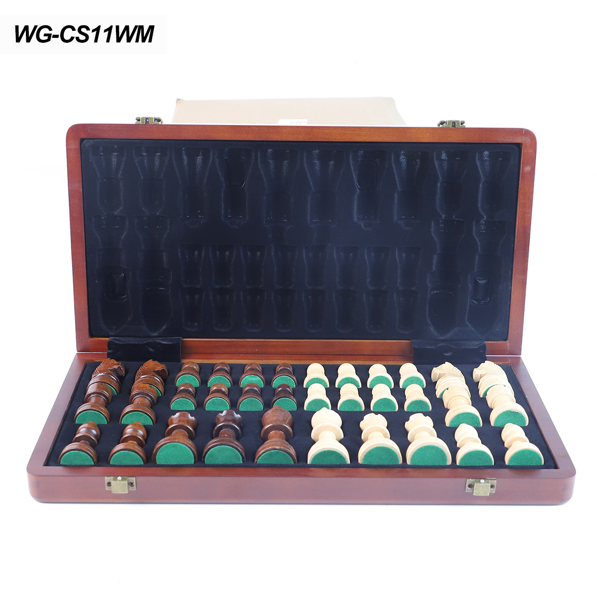 WG-CS11WM Sapelli Black Without Silk Screen Chess Set